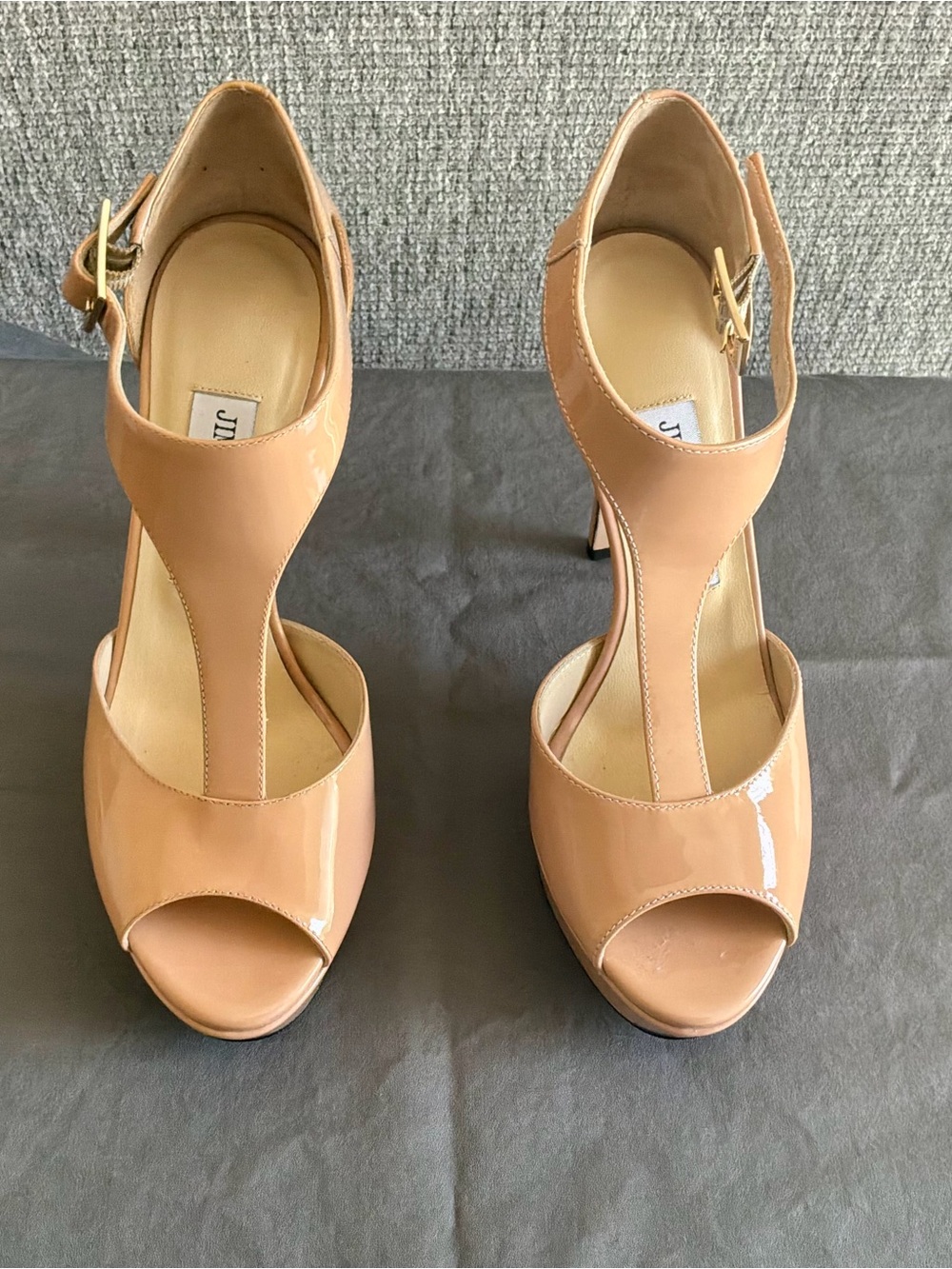 Jimmy Choo Totem Patent Leather Stilleto Platform Heels Women's Size 36”